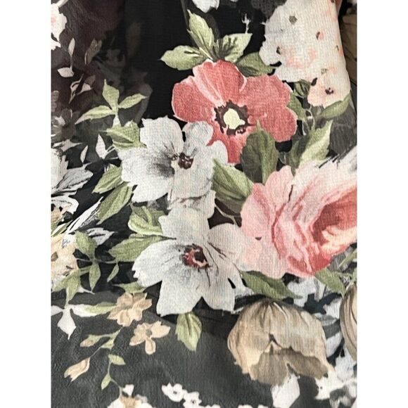 New 3XL Y2K Sheer Top Whimsy Goth Fairy Grunge Dark Floral Long Sleeve 90s. X - Picture 6 of 9